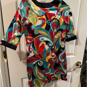 Rare Maggie Breen Boutique dress girls sz 12 bright colors awesome vintage